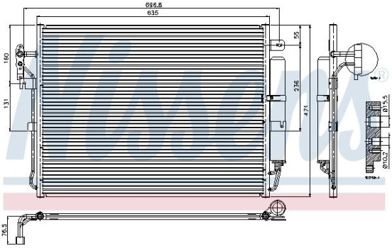 Condensador, aire acondicionado 94962 Nissens, Imagen 2