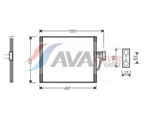 Condensador, aire acondicionado BW5213 Ava Quality Cooling