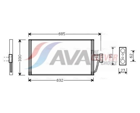 Condensador, aire acondicionado BW5254 Ava Quality Cooling