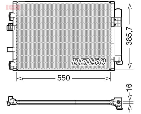 Condensador, aire acondicionado DCN10044 Denso