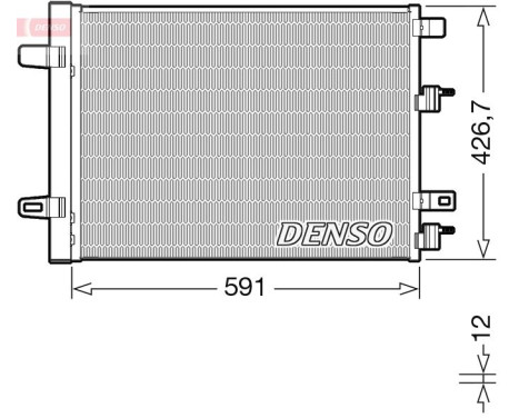 Condensador, aire acondicionado DCN17063 Denso