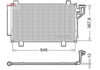Condensador, aire acondicionado DCN44012 Denso