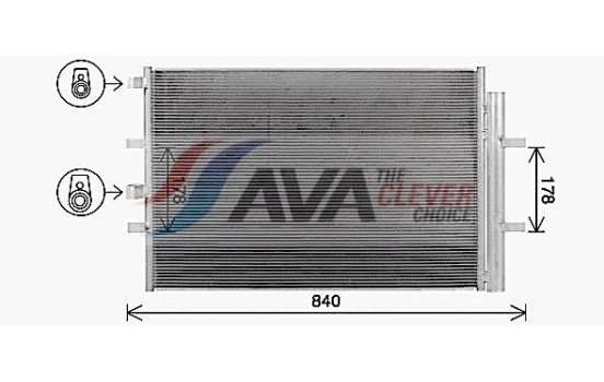 Condensador, aire acondicionado FD5675D Ava Quality Cooling, Imagen 2