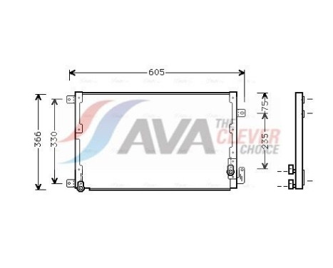 Condensador, aire acondicionado LC5071 Ava Quality Cooling