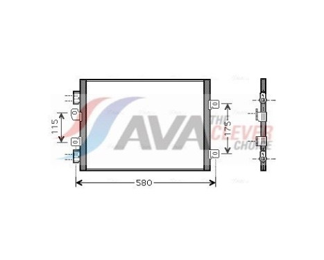 Condensador, aire acondicionado RTA5341 Ava Quality Cooling