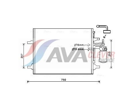 Condensador, aire acondicionado VO5166D Ava Quality Cooling