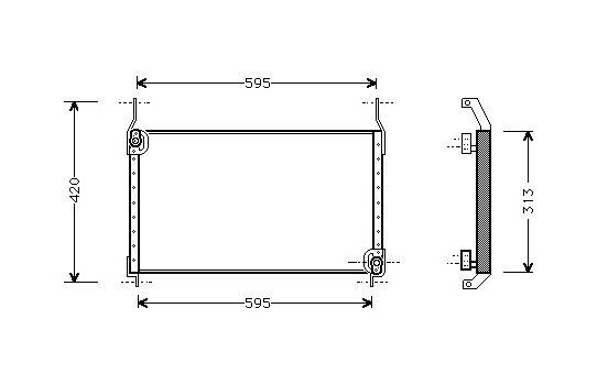 Condensador de aire acondicionado 1.9 Turbo Diesel 17005204 International Radiators