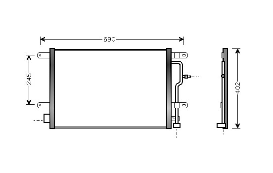 Condensador de aire acondicionado 2.0/3.0 del '01 03005194 International Radiators, Imagen 2