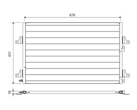 Condensador del aire acondicionado 814007 Valeo