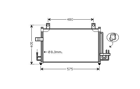 CONDENSADOR DEL AIRE ACONDICIONADO 83005068 International Radiators