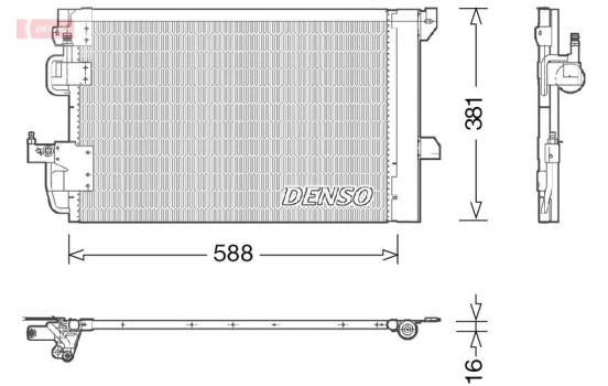 Condensador del aire acondicionado DCN20007 Denso, Imagen 3
