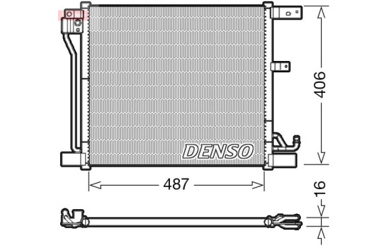 Condensador del aire acondicionado DCN46018 Denso, Imagen 2