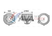 Motor eléctrico, Ventilación interior HY8425 Ava Quality Cooling
