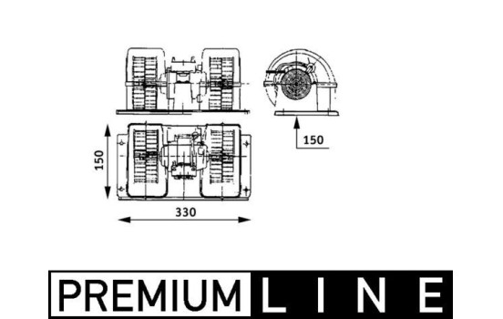 Ventilador de calefacción AB 28 000P Mahle, Imagen 3