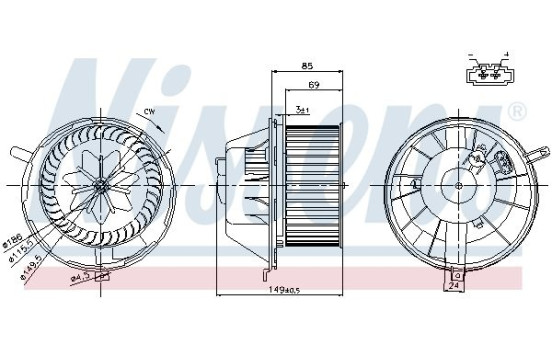 ventilador de estufa 87034 Nissens, Imagen 6
