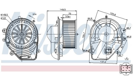 ventilador de estufa 87060 Nissens, Imagen 6