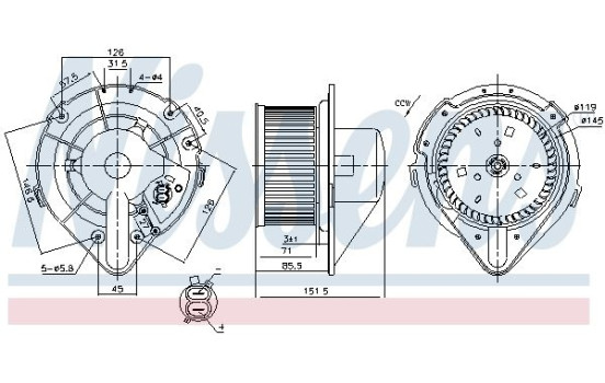ventilador de estufa 87066 Nissens, Imagen 6