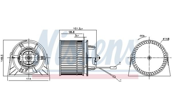 ventilador de estufa 87443 Nissens, Imagen 5