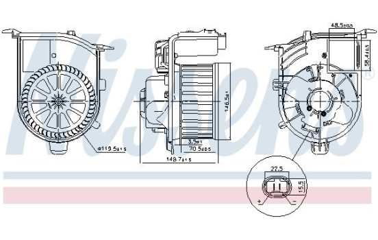 ventilador de estufa 87449 Nissens, Imagen 5