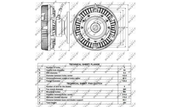 Embrague, ventilador del radiador 49072 NRF, Imagen 4