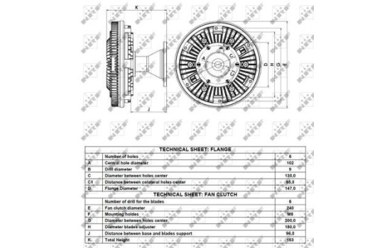 Embrague, ventilador del radiador 49081 NRF, Imagen 4