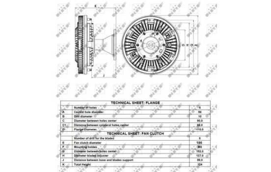 Embrague, ventilador del radiador 49088 NRF, Imagen 3