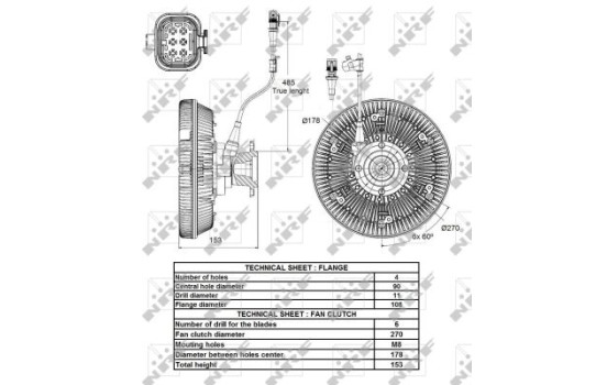 Embrague, ventilador del radiador 49131 NRF, Imagen 4