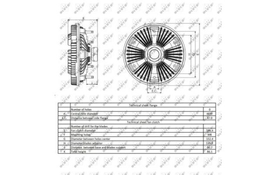 Embrague, ventilador del radiador 49409 NRF, Imagen 3