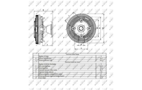Embrague, ventilador del radiador 49417 NRF, Imagen 3