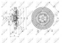 Embrague, ventilador del radiador 49566 NRF