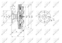 Embrague, ventilador del radiador 49573 NRF