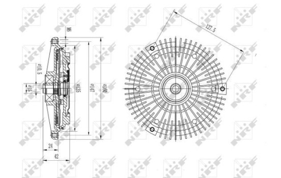 Embrague, ventilador del radiador 49575 NRF