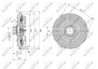 Embrague, ventilador del radiador 49631 NRF