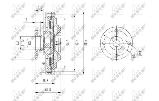 Embrague, ventilador del radiador 49639 NRF
