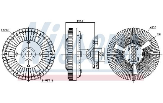 Embrague, ventilador del radiador 86225 Nissens