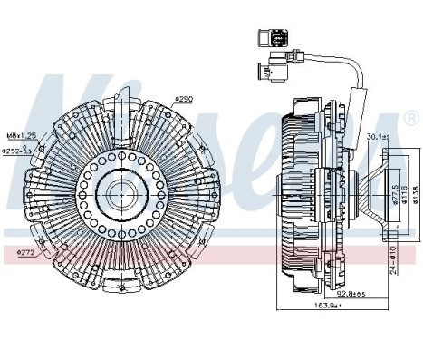 Embrague, ventilador del radiador 86248 Nissens