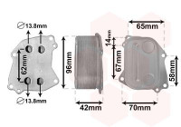Enfriador de aceite, aceite de motor 06013727 International Radiators