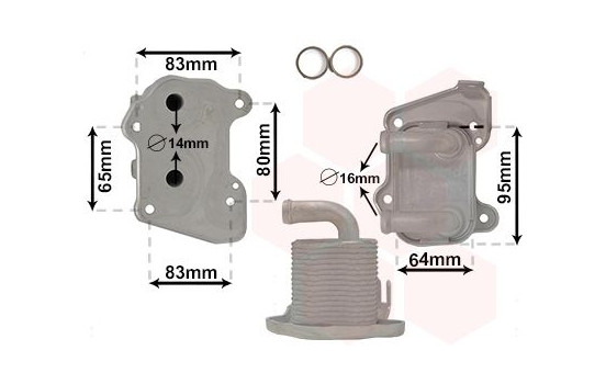 Enfriador de aceite, aceite de motor 37013713 International Radiators