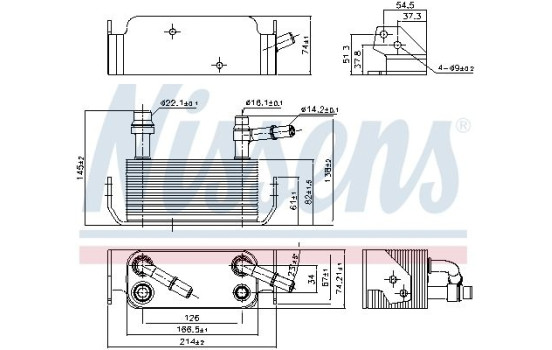 Enfriador de aceite, transmisión automática 91280 Nissens, Imagen 2