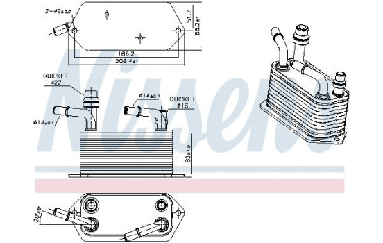 Enfriador de aceite, transmisión automática 91283 Nissens, Imagen 6