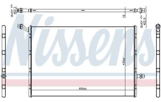 Enfriador de baja temperatura, intercooler 606292 Nissens