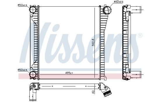 Intercooler 96136 Nissens, Imagen 2