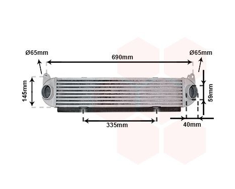 Intercooler, enfriador de aire de carga 02014703 International Radiators