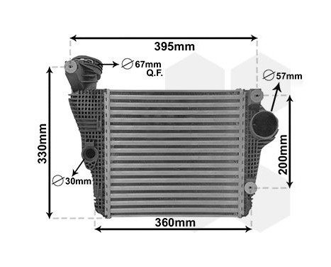 Intercooler, enfriador de aire de carga 74014701 International Radiators