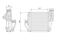 Intercooler, enfriador de aire de carga 818290 Valeo