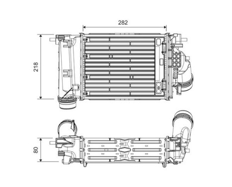 Intercooler, enfriador de aire de carga 818319 Valeo