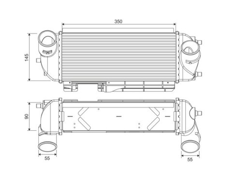 Intercooler, enfriador de aire de carga 818368 Valeo