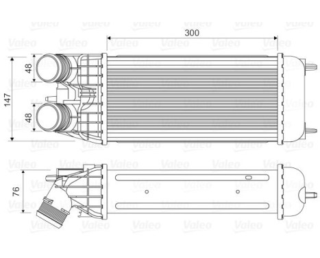 Intercooler, enfriador de aire de carga 818547 Valeo
