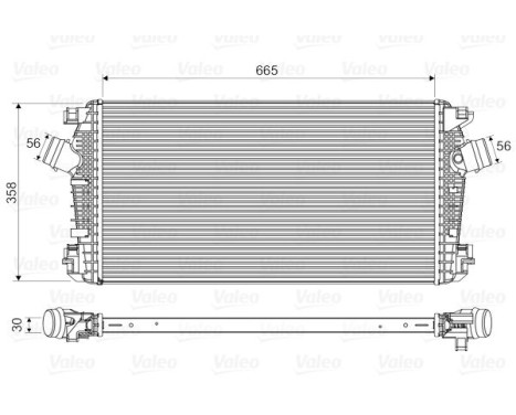 Intercooler, enfriador de aire de carga 818567 Valeo