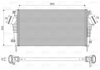 Intercooler, enfriador de aire de carga 818603 Valeo